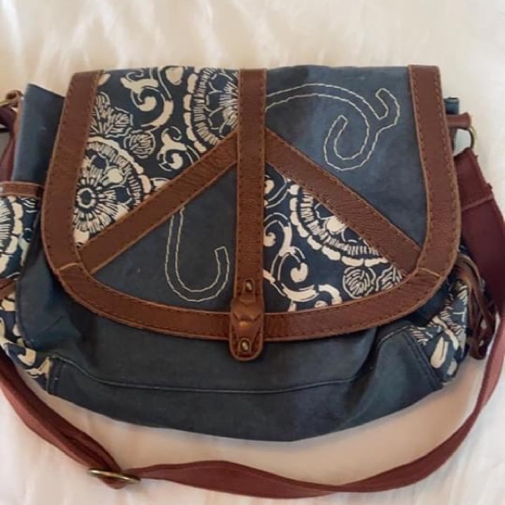 COPY - Lucky canvas messenger bag, navy